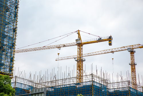 塔吊施工安全生產(chǎn)工地?cái)z影圖 攝影圖